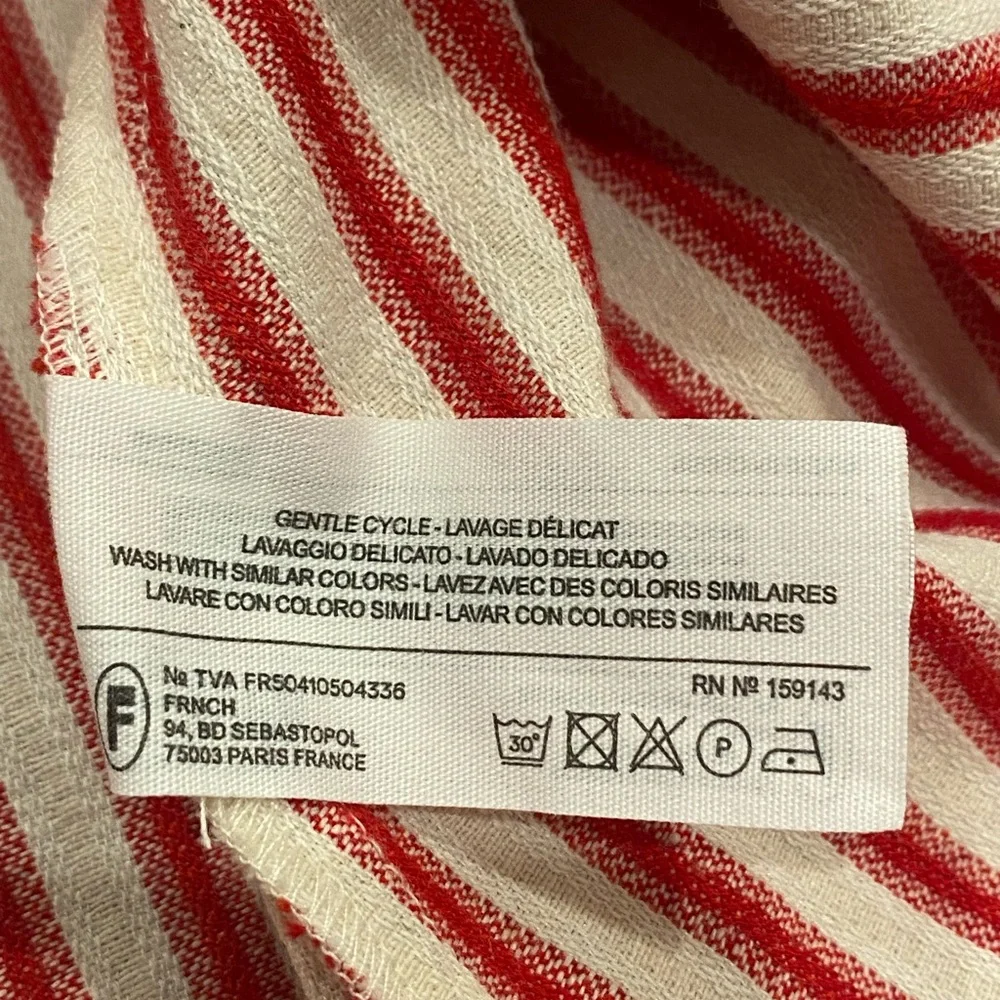 Huxley Long Sleeve Babydoll Red White Striped Dress Small FRNCH S - Picture 7 of 8